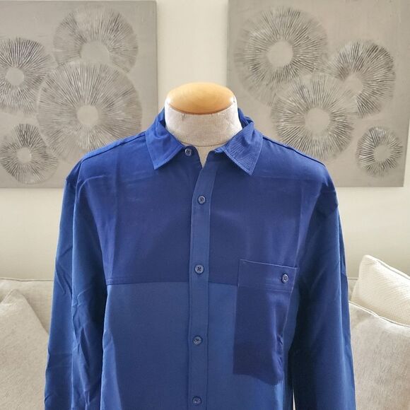 Inc International Pieced Button-Up Long Sleeve Shirt - Picture 4 of 15